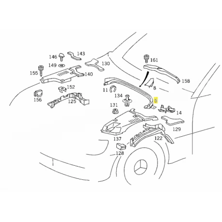 A1408210389 1408210389 W140 ORTA MOTOR BÖLÜMÜ KAPAK ORJİNAL