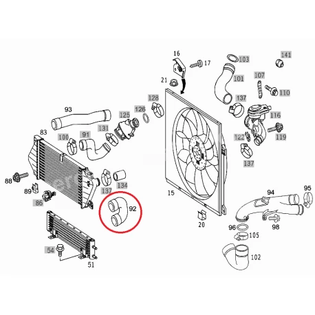A1635000575 1635000575 MERCEDES BENZ ML CLASS W163 TURBO HORTUMU ORJİNAL