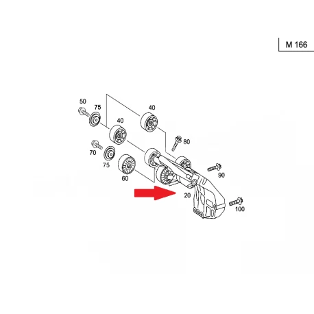 A1662000370 1662000370 MERCEDES W168 KAYIŞ GERGİ KÜTÜĞÜ ORJİNAL