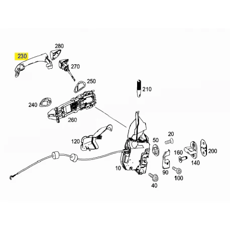 A1717600370 9040 1717600370 9040 MERCEDES SLK CLASS W171 SOL ÖN KAPI KOLU ORJİNAL