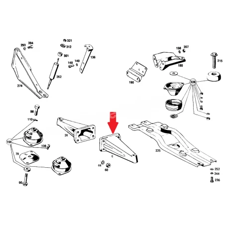 A1802232404 1802232404 MERCEDES W108 W111 W130 MOTOR AYAĞI ORJİNAL
