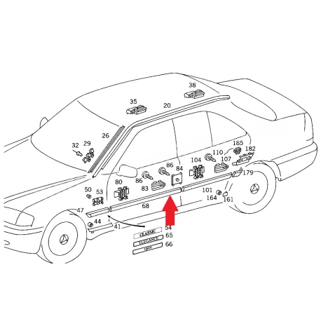A2026900462 7167 2026900462 7167 MERCEDES W202 SAĞ ÖN KAPI ÇITASI ORJİNAL