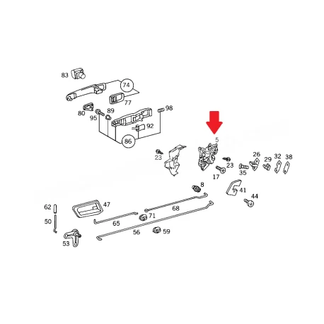 A2027300635 2027300635 MERCEDES W202 SAĞ ARKA KAPI KİLİDİ ORJİNAL