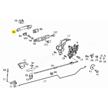 A2027601570 2027601570 MERCEDES C CLASS W202 W210 SOL ARKA KAPI KOLU ORJİNAL