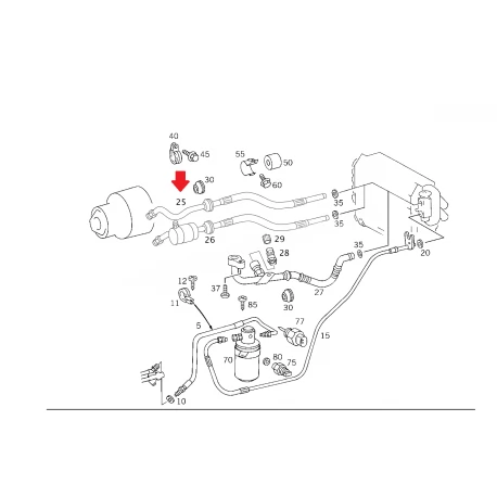 A2028300415 2028300415 MERCEDES W202 KALORİFER BORUSU ORJİNAL