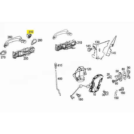 A2037601720 9999 2037601720 9999 MERCEDES C CLASS W203 SOL ARKA KAPI BADEMİ ORJİNAL