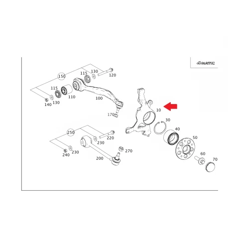 A2043323301 2043323301 MERCEDES W204 SOL AKS TAŞIYICI ORJİNAL