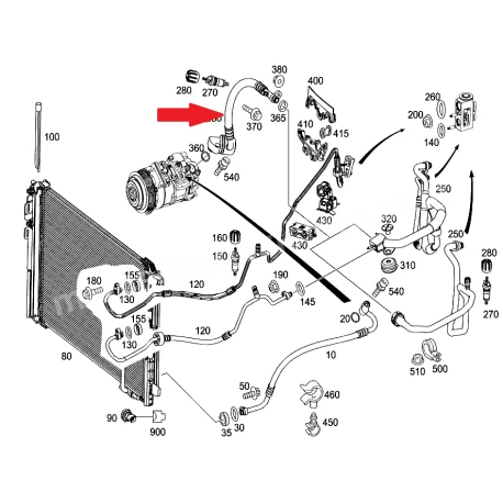 A2048302815 2048302815 A2048306115 2048306115 MERCEDES W204 W207 KLİMA BORUSU ORJİNAL