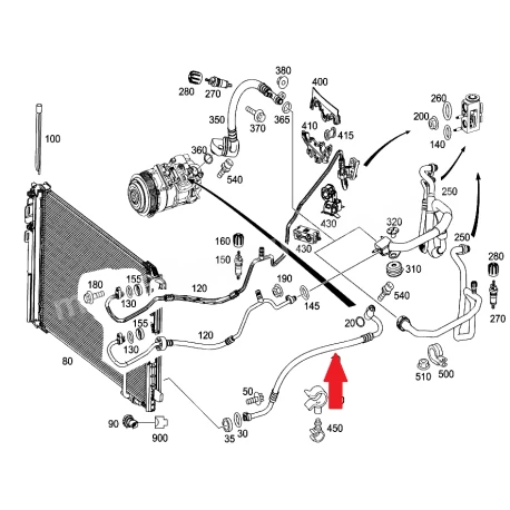 A2048305016 2048305016 MERCEDES C180 E180 W204 W212 KLİMA BORUSU ORJİNAL