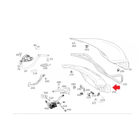 A2056908504 2056908504 MERCEDES W205 BAGAJ KAPAĞI KAPLAMASI ORJİNAL