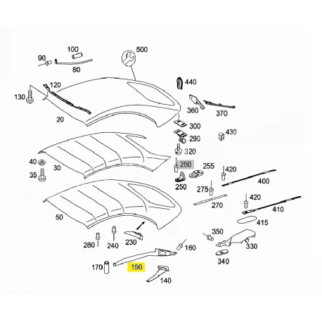 A2097700165 2097700165 MERCEDES W209 TENTE KEMERİ ORJİNAL SIFIR