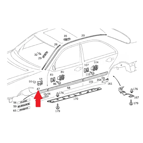 A2106901462 7700 2106901462 7700 MERCEDES W210 SAĞ ÖN ÇAMURLUK ÇITASI ORJİNAL