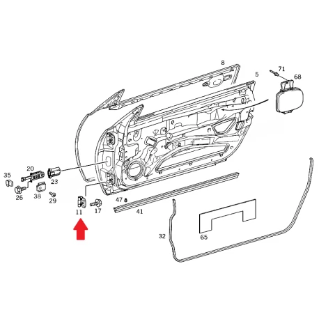 A2107200037 2107200037 MERCEDES W210 ÖN KAPI MENTEŞESİ ORJİNAL