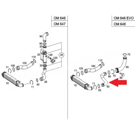 A2115283982 2115283982 MERCEDES W211 SOL TURBO HORTUMU ORJİNAL