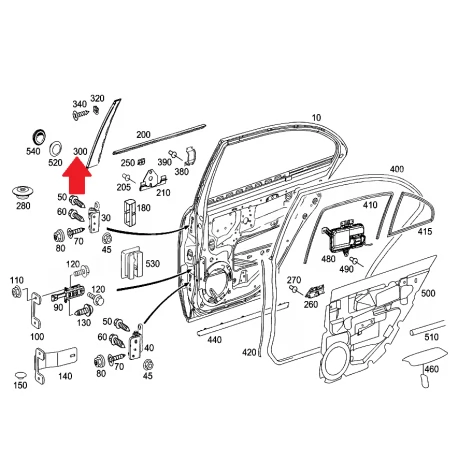 A2116903387 2116903387 MERCEDES W211 SOL ARKA KAPI DİREK KAPLAMASI ORJİNAL