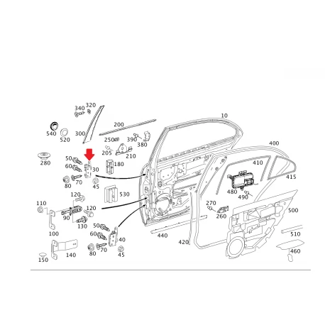 A2117301037 2117301037 MERCEDES W211 SAĞ ARKA KAPI MENTEŞESİ ÜST TARAF ORJİNAL