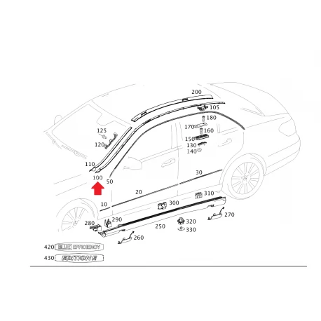 A2126900582 2126900582 MERCEDES W212 SOL TAVAN ÇITASI  ORJİNAL