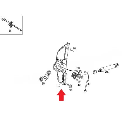 A2207302346 2207302346 MERCEDES W220 SOL ARKA CAM MEKANİZMASI MOTORSUZ ZIEGLER