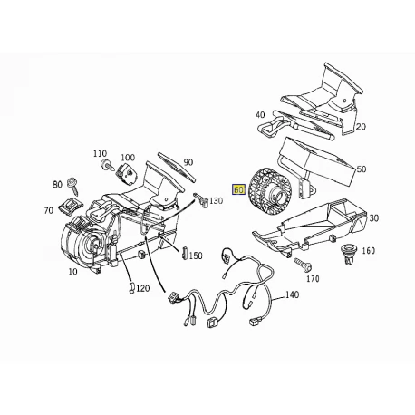 A2208203642 2208203642 MERCEDES W220 KALORİFER MOTORU ORJİNAL 