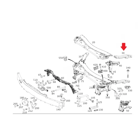 A2536210500 2536210500 MERCEDES W213 W253 PANEL ÜST BAĞLANTI SACI SAĞ TARAF ORJİNAL
