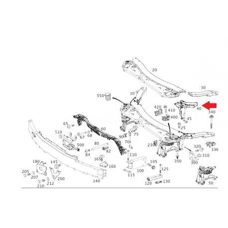 A2536210600 2536210600 MERCEDES W213 W253 PANEL ÜST BAĞLANTI SACI SOL TARAF ORJİNAL