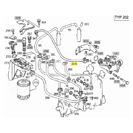 A6010704332 6010704332 MERCEDES BENZ W202 M601 YAKIT BORUSU ORJİNAL