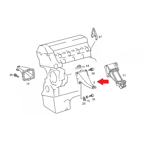 A6012230904 6012230904 W124 MOTOR TAŞIYICISI ORJİNAL