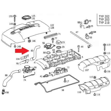 A6110161481 A6110161481 MERCEDES W203 HORTUM ORJİNAL