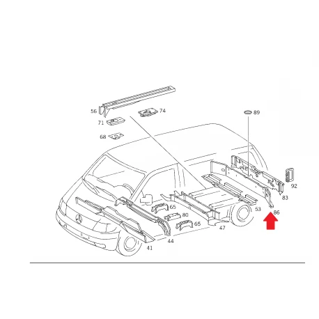 A6383100246 6383100246 W638 MERCEDES VİTO PANEL SACI ORJİNAL