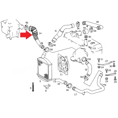 A6385280982 6385280982 MERCEDES W638 TURBO HORTUMU ORJİNAL