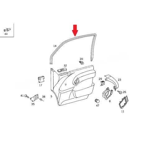 A6387273371 7C65 6387273371 7C65 MERCEDES VİTO W638 SAĞ ÖN KAPI KAPLAMASI ORJİNAL