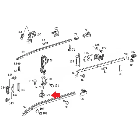 A6387600847 6387600847 MERCEDES W638 SAĞ ORTA KAPI SÜRGÜSÜ KYBURG