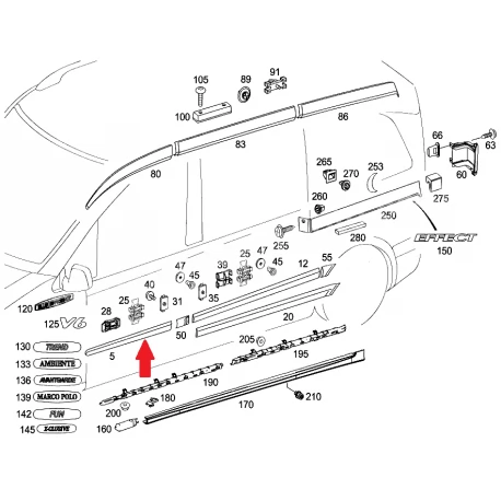 A6396900562 9999 6396900562 9999 MERCEDES W639 SAĞ ÖN KAPI ÇITASI ORJİNAL