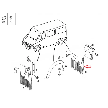 A9098820300 9098820300 MERCEDES W904 SPRİNTER SAĞ ARKA PAÇALIK ORJİNAL